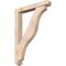 Ekena Millwork Funston Arts and Crafts Smooth Bracket w/ Offset Brace, Douglas Fir, 5 1/2"W x 36"D x 48"H BKT0604X36X48FST03SDF - alternate 1